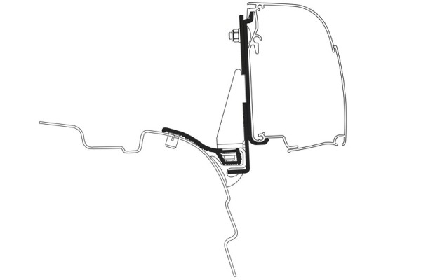 Adapter für Omnistor Markise 4200, Mercedes Benz Vito/V-Klasse LHD